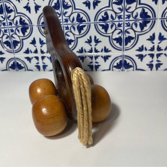 7'wooden horse Massager Toy oversized wheels Handle Yarn tail Ĥgʻgʻ - Picture 11 of 15